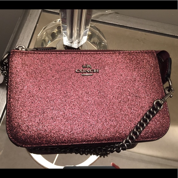 Coach Handbags - Coach Metallic Cherry Large Glitter Wristlet